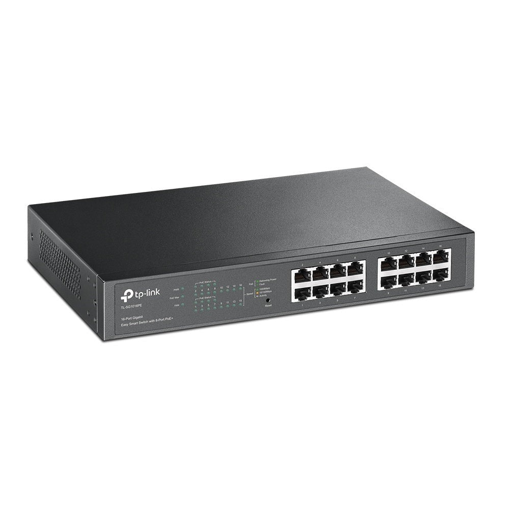 16-Port Gigabit PoE Switch with 8-Port PoE+ (TL-SG1016PE) 16-Port Gigabit PoE Switch with 8-Port PoE+ (TL-SG1016PE)